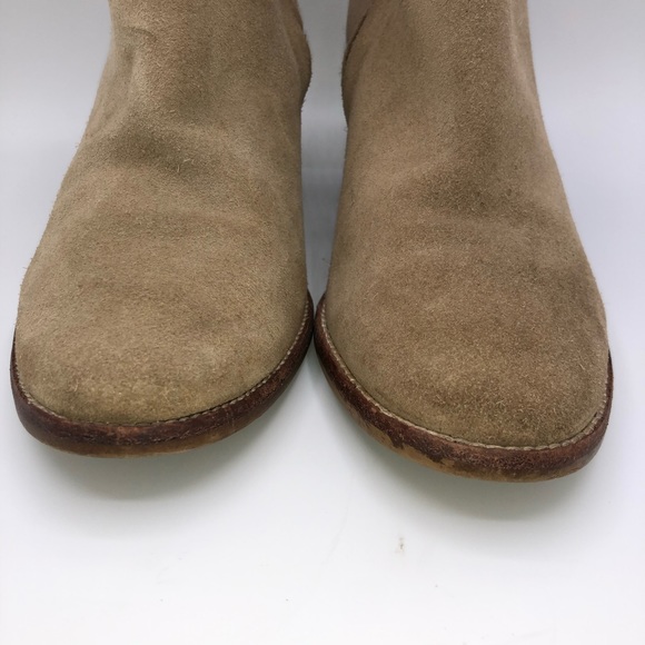 Madewell The Western Boot In Suede Tan Bootie Sz 7 - Picture 3 of 8